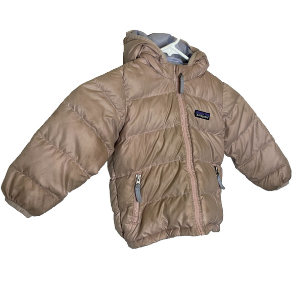 Baby Girls' 12-18 Months Patagonia Pink Down Puffer Zipper Jacket - Picture 1 of 7